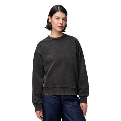 блуза,дамски,блузи,pieces,chilli,washed,loose,sweatshirt,black,(black,washed)