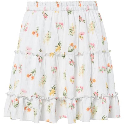 пола,дамски,поли,и,рокли,pieces,emma,high,waist,short,skirt,white,(bright,white,flower)