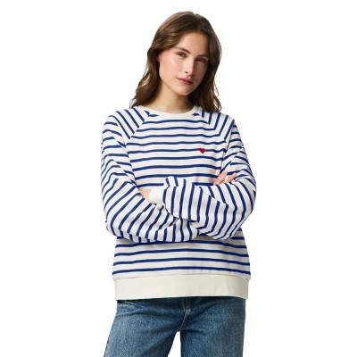 блуза,дамски,блузи,pieces,greta,emb,ub,sweatshirt,white,(cloud,dancer,surf,the,web,heart,emb)