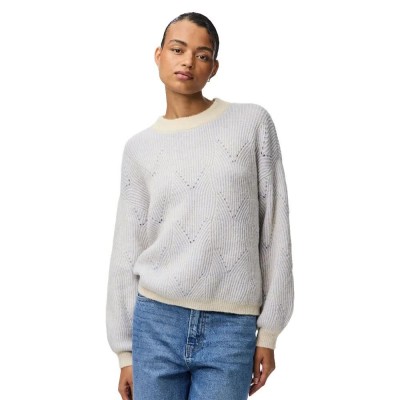 бебешка,блуза,дамски,пуловери,дамски,плетени,дрехи,pieces,jenna,o,neck,knit,sweater,beige,(whitecap,gray,baby,lavender)