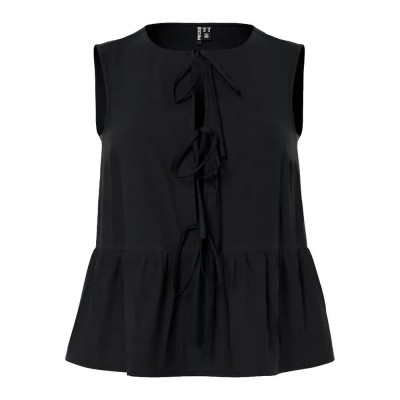 дамски,блузи,pieces,jolly,tie,sleeveless,blouse,black,(black)