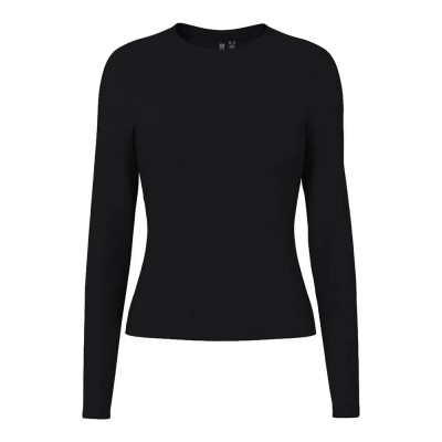 тениска,мъжки,тениски,дамски,тениски,pieces,lula,long,sleeve,t,shirt,black,(black)