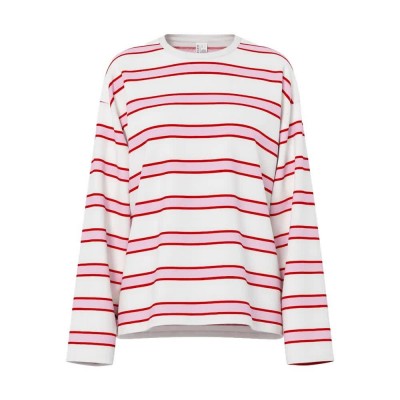 тениска,мъжки,тениски,дамски,тениски,pieces,mila,loose,long,sleeve,t,shirt,white,(roseate,spoonbill,adrenaline,rush,cloud,dancer)