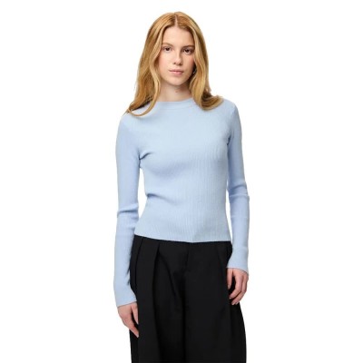 блуза,мъжки,пуловери,дамски,пуловери,pieces,mira,new,o,neck,knit,sweater,blue,(cashmere,blue)