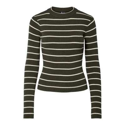 блуза,дамски,пуловери,дамски,плетени,дрехи,pieces,mira,new,o,neck,knit,sweater,green,(forest,night,birch,narrow)