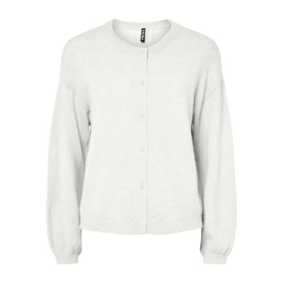 жилетка,дамски,пуловери,дамски,плетени,дрехи,pieces,naomi,o,neck,knit,cardigan,white,(cloud,dancer,melange)
