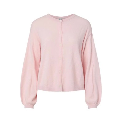 жилетка,дамски,пуловери,дамски,плетени,дрехи,pieces,naomi,o,neck,knit,cardigan,pink,(roseate,spoonbill,melange)