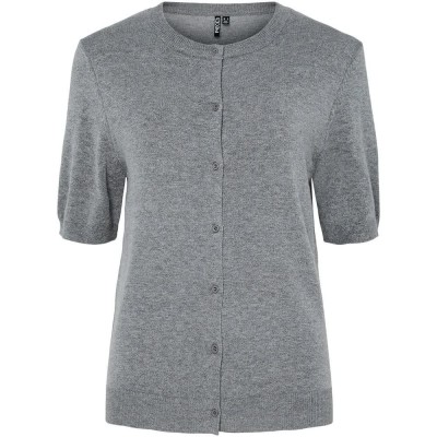 жилетка,мъжки,пуловери,дамски,пуловери,pieces,nora,o,neck,knit,cardigan,grey,(medium,grey,melange)