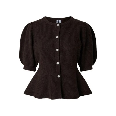 жилетка,мъжки,пуловери,дамски,пуловери,pieces,silly,puff,knit,cardigan,brown,(hot,fudge,melange)