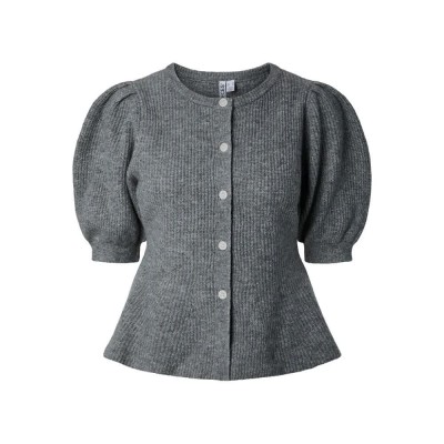 жилетка,мъжки,пуловери,дамски,пуловери,pieces,silly,puff,knit,cardigan,grey,(medium,grey,melange)