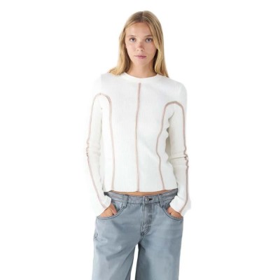 блуза,мъжки,пуловери,дамски,пуловери,balmohk,contrast,seam,sweater,white,(ecru)