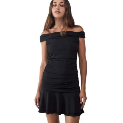 рокля,дамски,поли,и,рокли,balmohk,drapped,short,dress,black,(black)