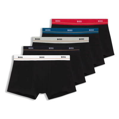 боксерки,мъжко,бельо,boss,essential,10267407,trunk,boxers,5,units,black,(open,miscellaneous)