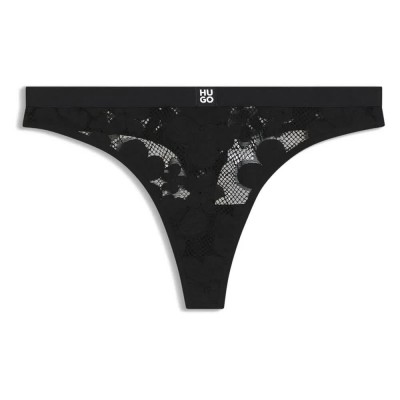 дамско,бельо,дамски,бикини,и,танкини,hugo,bloom,lace,10279381,thong,black,(black)