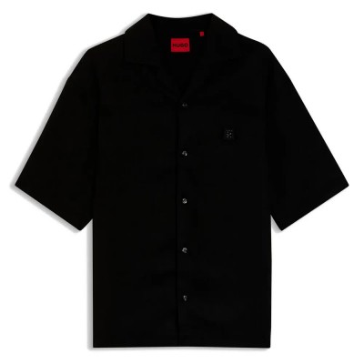 риза,с,къс,ръкав,дамски,ризи,мъжки,ризи,hugo,espino,10278468,short,sleeve,shirt,black,(black)