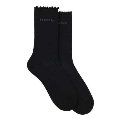 чорапи,мъжки,чорапи,дамски,чорапи,hugo,lettuce,socks,2,pairs,black,(black)