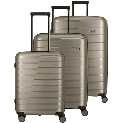 куфари,travelite,air,base,4w,l,m,expandable,s,trolley,bag,refurbished,brown,(champagne,metallic)