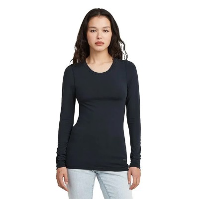 тениска,мъжки,тениски,дамски,тениски,g,star,2ns,skin,super,slim,fit,long,sleeve,t,shirt,blue,(salute)