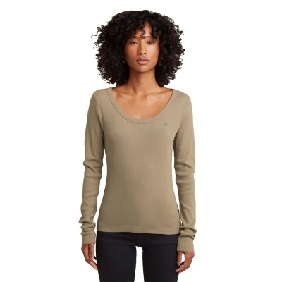 тениска,мъжки,тениски,дамски,тениски,g,star,d28742,e527,long,sleeve,t,shirt,beige,(safari)