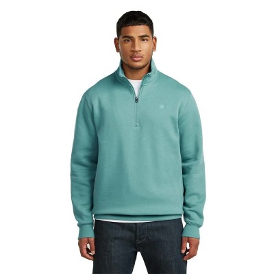 блуза,мъжки,пуловери,g,star,premium,core,half,zip,sweatshirt,green,blue,(mineral,blue)