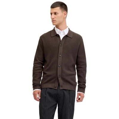 жилетка,мъжки,пуловери,дамски,пуловери,jack,&,jones,bladevin,knit,cardigan,brown,(delicioso)