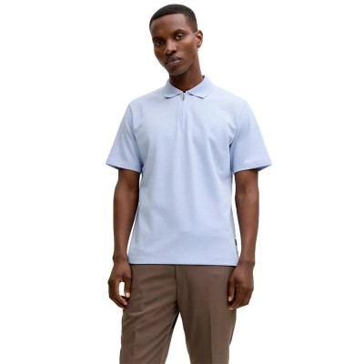 дамски,блузи,с,яка,мъжки,блузи,с,яка,jack,&,jones,blaethan,zip,short,sleeve,polo,blue,(chambray,blue)