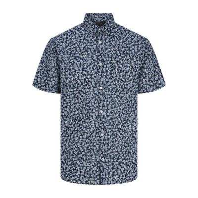 риза,с,къс,ръкав,дамски,ризи,мъжки,ризи,jack,&,jones,blasummer,linen,print,short,sleeve,shirt,black,(night,sky,slimfit)