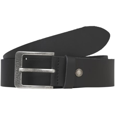 колан,колани,jack,&,jones,braga,leather,belt,black,(black)