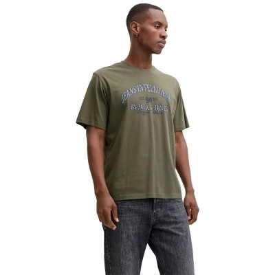 тениска,мъжки,тениски,дамски,тениски,jack,&,jones,edenver,graphic,short,sleeve,t,shirt,green,(dusty,olive,olive)