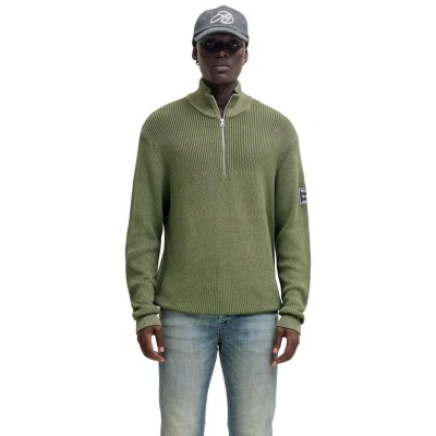 блуза,мъжки,пуловери,jack,&,jones,edetroit,knit,high,neck,sweater,green,(olive,night)