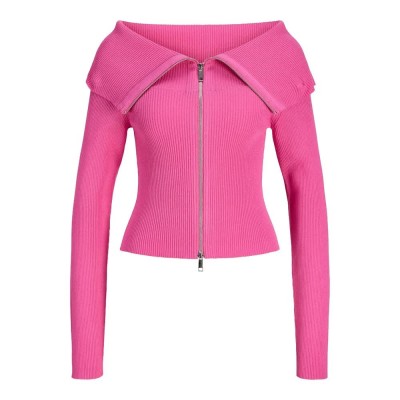 жилетка,дамски,пуловери,дамски,плетени,дрехи,jack,&,jones,edith,tight,zipper,knit,jjxx,cardigan,pink,(fiji,flower)