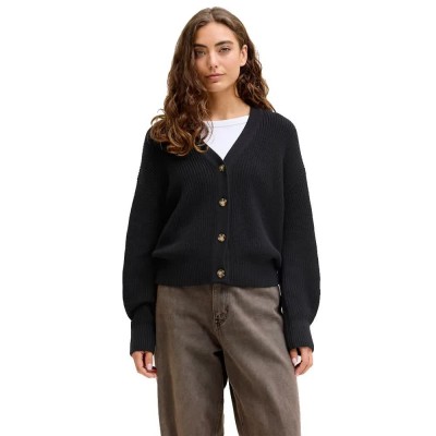 жилетка,дамски,пуловери,дамски,плетени,дрехи,jack,&,jones,eliana,twist,knit,jjxx,cardigan,black,(black)