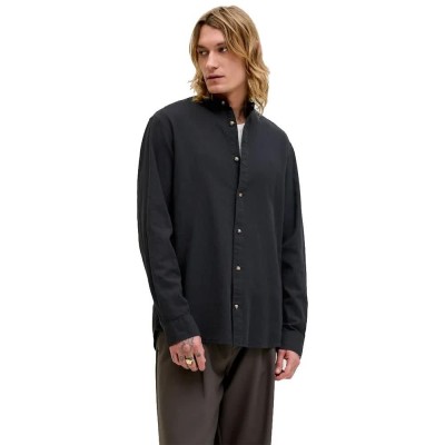 риза,с,дълъг,ръкав,дамски,ризи,мъжки,ризи,jack,&,jones,esummer,linen,blend,band,long,sleeve,shirt,black,(black)