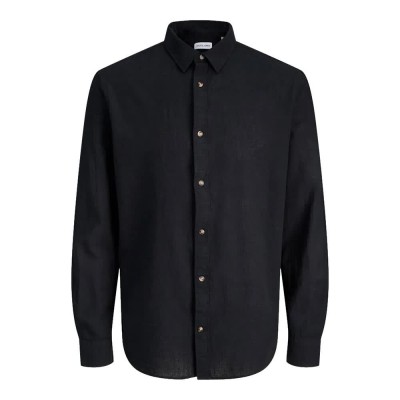риза,с,дълъг,ръкав,дамски,ризи,мъжки,ризи,jack,&,jones,esummer,linen,blend,long,sleeve,shirt,black,(black)