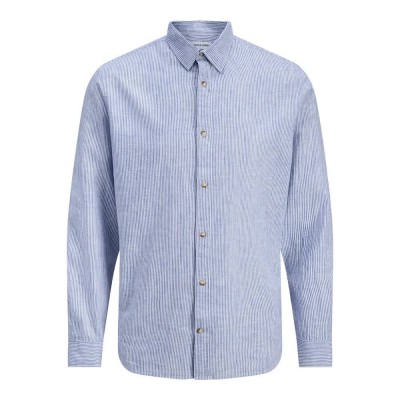 риза,с,дълъг,ръкав,дамски,ризи,мъжки,ризи,jack,&,jones,esummer,linen,blend,long,sleeve,shirt,blue,(infinity,stripes)