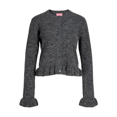 жилетка,дамски,пуловери,дамски,плетени,дрехи,jack,&,jones,evi,peplum,cardigan,knit,jjxx,cardigan,grey,(dark,grey,melange)