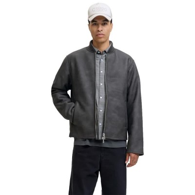 яке,мъжки,якета,дамски,якета,и,палта,jack,&,jones,fade,pu,bomber,bomber,jacket,grey,(chocolate,brown)