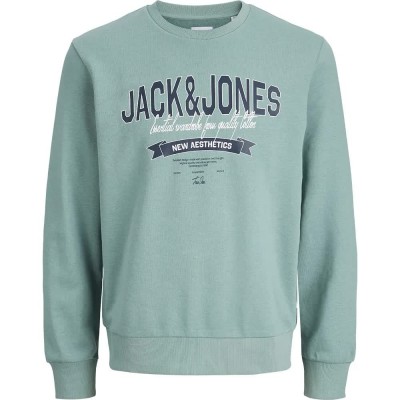 блуза,мъжки,пуловери,jack,&,jones,logo,sweatshirt,green,(mineral,blue)