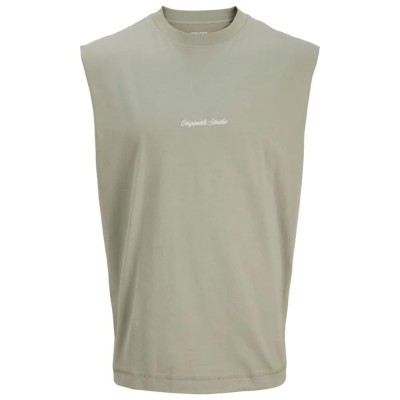 тениска,мъжки,тениски,дамски,тениски,jack,&,jones,norrebro,emb,sleeveless,t,shirt,green,(seagrass)