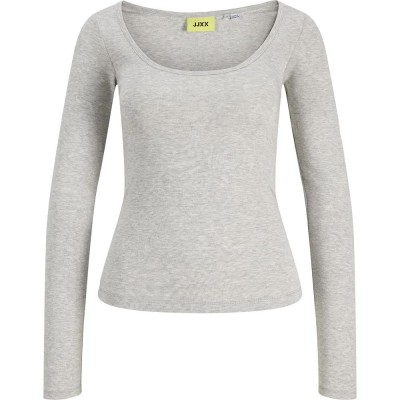тениска,мъжки,тениски,дамски,тениски,jack,&,jones,star,u,neck,jjxx,long,sleeve,t,shirt,grey,(light,grey,melange)