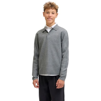 детски,блузи,с,яка,jack,&,jones,logan,knit,long,sleeve,polo,grey,(medium,grey,melange)