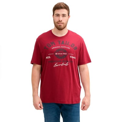 тениска,мъжки,тениски,дамски,тениски,tom,tailor,1039944,plus,logo,short,sleeve,t,shirt,red,(deep,red)