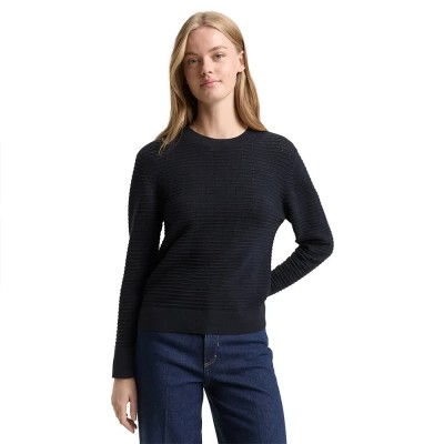 блуза,дамски,пуловери,дамски,плетени,дрехи,tom,tailor,1049094,sweater,blue,(sky,captain,blue)