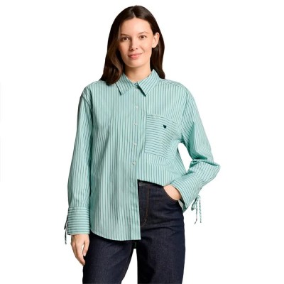 дамски,блузи,tom,tailor,1049800,blouse,green,(blue,haze,irregular,stripe)
