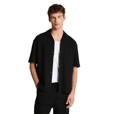 риза,с,къс,ръкав,дамски,ризи,мъжки,ризи,tom,tailor,1050367,short,sleeve,shirt,black,(deep,black)
