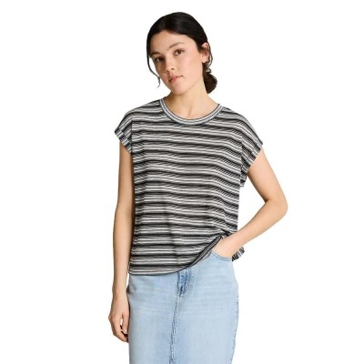 тениска,мъжки,тениски,дамски,тениски,tom,tailor,1051790,short,sleeve,t,shirt,grey,(black,white,gradient,stripe)