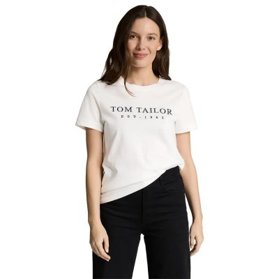 тениска,мъжки,тениски,дамски,тениски,tom,tailor,logo,print,1041288,short,sleeve,t,shirt,white,(off,white)