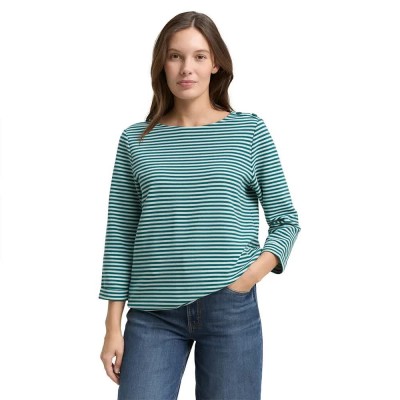 тениска,мъжки,тениски,дамски,тениски,tom,tailor,structured,3,4,sleeve,t,shirt,green,(mint,green,regular,stripe)