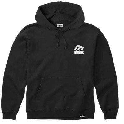 суичър,мъжки,пуловери,etnies,icon,e,hoodie,black,(black,white)