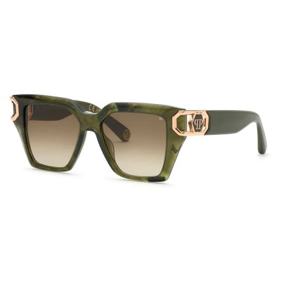 слънчеви,очила,слънчеви,очила,philipp,plein,spp213m,530vad,53x16x140,mm,woman,sunglasses,green,(shiny,green,black,melange)